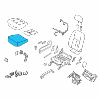 OEM 2018 Nissan Titan XD Pad-Front Seat Cushion Diagram - 87311-EZ04A