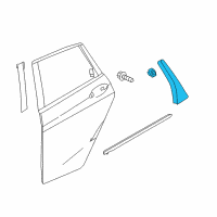 OEM Garnish, R. RR. Door Pillar Diagram - 72721-T5R-A01