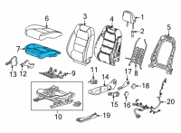 OEM Chevrolet Trailblazer Seat Cushion Pad Diagram - 42593735