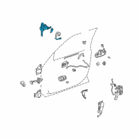 OEM 1997 Lexus ES300 Door Lock Cylinder & Key Set, Left Diagram - 69052-33180