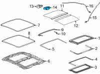 OEM 2021 Cadillac CT5 Window Shade Motor Diagram - 84339535