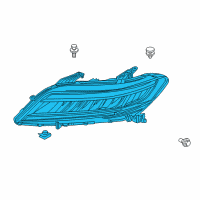 OEM 2017 Honda Accord W-Headlight Assembly-, Passenger Side Diagram - 33100-T3L-A72
