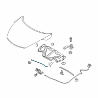 OEM Nissan Juke Rod Hood Support Diagram - 65771-1KA0A