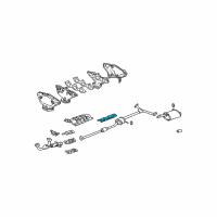 OEM 2003 Acura TL Plate, Muffler Baffle Diagram - 74653-S0K-A00