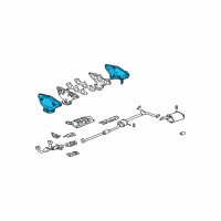 OEM 1998 Acura TL Cover, Passenger Side Exhaust Manifold Diagram - 18120-PY3-000