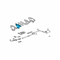 OEM 2001 Acura CL Manifold Assembly, Front Exhaust Diagram - 18000-P8E-L00