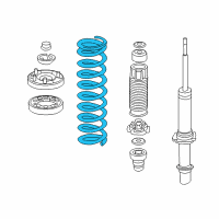 OEM 2006 Acura RL Spring, Front Diagram - 51401-SJA-A11