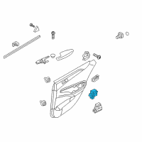 OEM 2011 Hyundai Sonata Power Window Switch Assembly, Rear Diagram - 93580-3S000-RAS