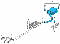 OEM 2022 Kia Sorento MUFFLER Assembly-Rear Diagram - 28710R5400
