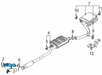 OEM 2022 Kia Sorento Muffler Assy-Front Diagram - 28610R5400