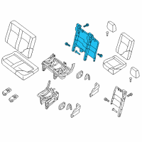 OEM 2016 Nissan NV2500 Pad Assembly-2ND Seat Cushion, RH Diagram - 88311-1PC0A