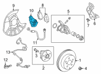 OEM 2020 Lexus UX250h ACTUATOR Assembly, Parking Diagram - 46310-33010