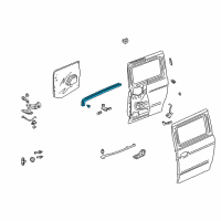 OEM 1999 Honda Odyssey Sub-Seal, R. Slide Door Diagram - 72825-S0X-A04