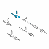 OEM 2021 Hyundai Ioniq Boot Kit-Front Axle Wheel Side Diagram - 49544-G2000