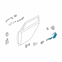 OEM 2010 Infiniti M45 Lock & Remote Control Assembly-Rear Door, RH Diagram - 82500-EG000