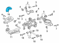 OEM 2018 Toyota Camry Mount Bracket Cover Diagram - 48753-06080