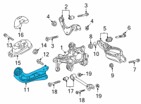 OEM 2018 Toyota Camry Trailing Arm Diagram - 48780-06120