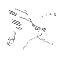 OEM 2001 Toyota Echo Washer Hose Joint Diagram - 85349-32150