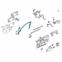 OEM 2005 Acura RL Garnish Assembly, Left Front Sash (Inner) (Medium Gray) Diagram - 72482-SJA-A01ZB