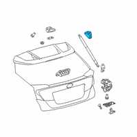 OEM 2020 Toyota C-HR Lift Cylinder Upper Bracket Diagram - 68946-10010