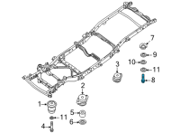 OEM 2017 Nissan Titan XD Bolt-Body Mounting Diagram - 95516-EA800