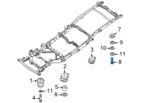 OEM 2018 Nissan Titan Bolt-Body Mounting Diagram - 95516-EA800