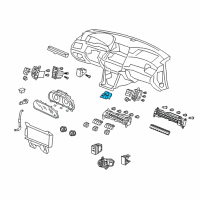 OEM 2013 Honda Crosstour Switch Assembly, Hazard Diagram - 35510-TP6-A01