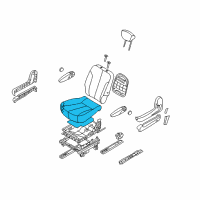 OEM 2008 Hyundai Entourage Cushion Assembly-Rear 2ND Seat, LH Diagram - 89100-4J111-KS6