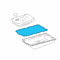 OEM 2019 Lexus LX570 Automatic Transmission Oil Pan Gasket Diagram - 35168-60030