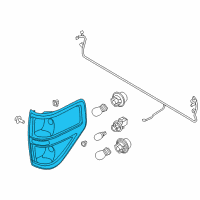 OEM Ford Tail Lamp Assembly Diagram - BL3Z-13404-B