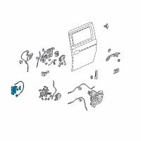 OEM Honda Latch Assembly, Left Front Slide Door Diagram - 72655-SHJ-A02