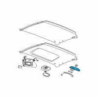 OEM 2002 Buick Century Lamp Asm-Roof Rail Courtesy & Reading *Gray Diagram - 10424529