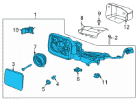 OEM 2022 Ford Bronco MIRROR ASY - REAR VIEW OUTER Diagram - M2DZ-17682-FN