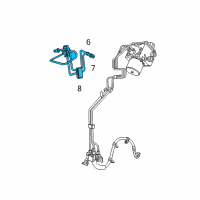 OEM 2013 Ram 3500 Tube Assembly-Master Cylinder To HCU Diagram - 68166422AA