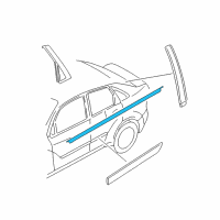 OEM 2003 Ford Focus Belt Weatherstrip Diagram - 3S4Z-5425596-AA