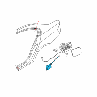 OEM BMW 330i Filler Flap Actuator Diagram - 67-11-6-987-632