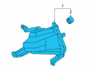 OEM 2021 Kia K5 Front Fog Lamp Assembly Diagram - 92201L2100