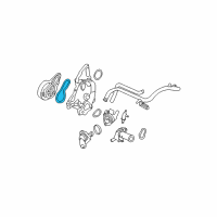 OEM 2002 Acura RSX Gasket, Water Pump Diagram - 19222-PRB-A01