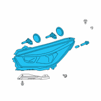 OEM Ford Headlamp Housing Diagram - GJ5Z-13008-P