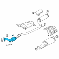 OEM 2015 Acura ILX Exhaust Converter Diagram - 18150-RX0-A00