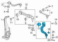 OEM 2016 Hyundai Genesis Tension Arm Assembly-Front, RH Diagram - 54506-B1500