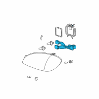 OEM 2001 Hyundai Sonata Wiring Assembly-Positon & Headlamp Diagram - 92150-38000