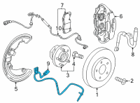 OEM 2022 Cadillac CT4 Front Speed Sensor Diagram - 84684687