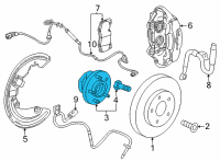 OEM Cadillac CT4 Hub & Bearing Diagram - 13526966