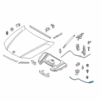 OEM BMW 335i xDrive Bowden Cable, Hood Mechanism Diagram - 51-23-7-184-432