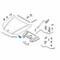 OEM BMW 525i Lock For Hood Diagram - 51-23-7-008-755