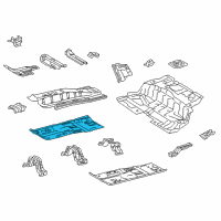 OEM 2013 Toyota Prius C Front Floor Pan Diagram - 58111-52170