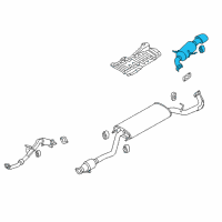 OEM 2015 Kia Sorento Rear Muffler Assembly Diagram - 287101U400