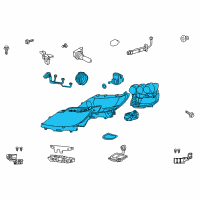OEM 2012 Lexus LS600h Headlamp Unit With Gas, Left Diagram - 81185-50571