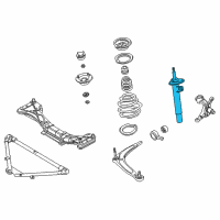 OEM 2002 BMW 325xi Front Left Suspension Strut Diagram - 31-31-2-282-459